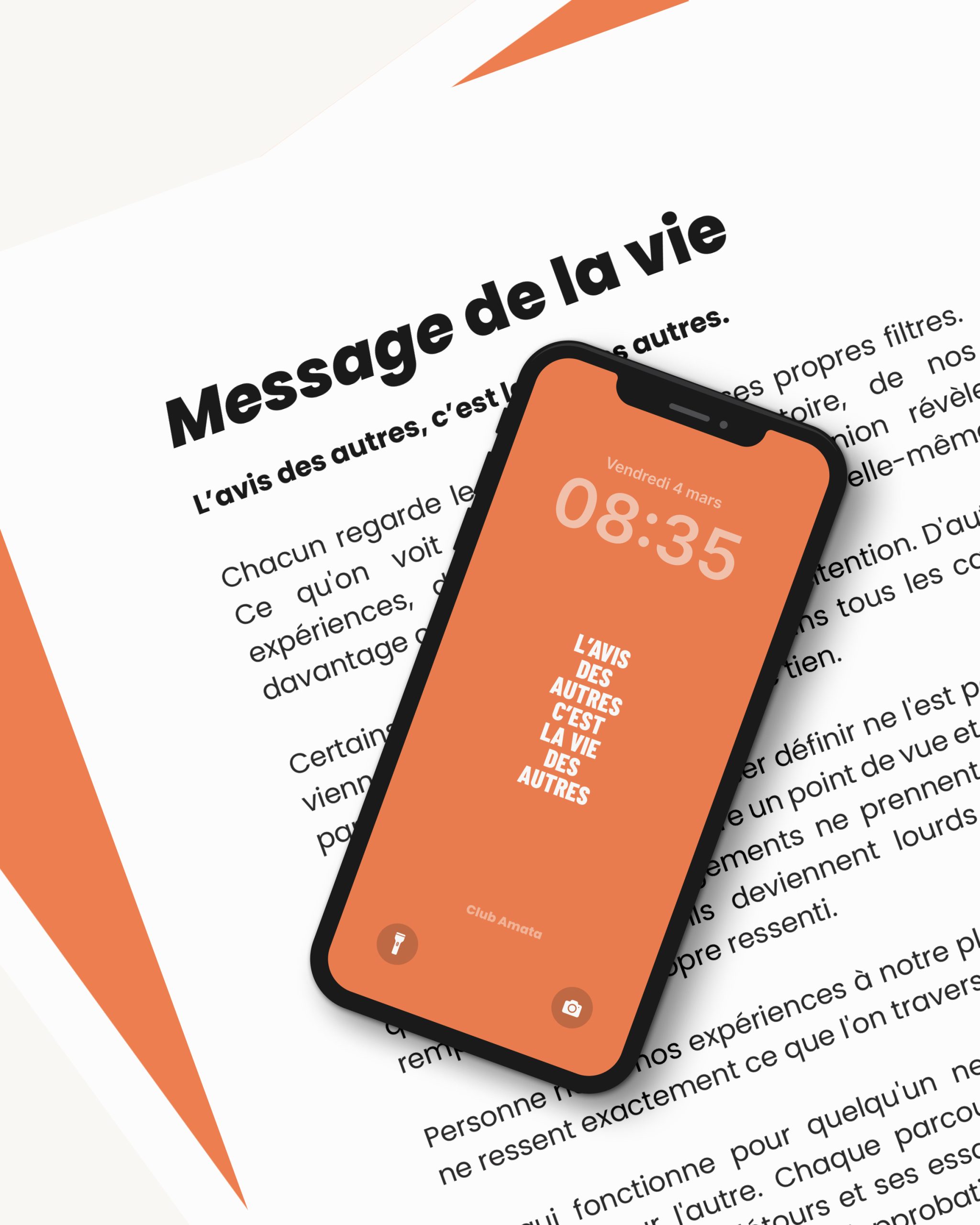 L’avis des autres, c’est la vie des autres