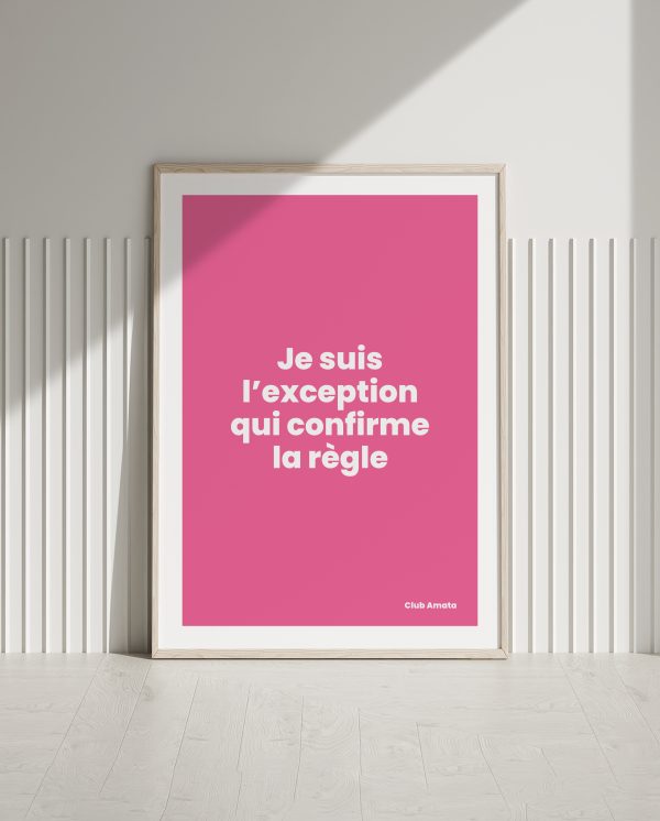 Je suis l’exception qui confirme la règle