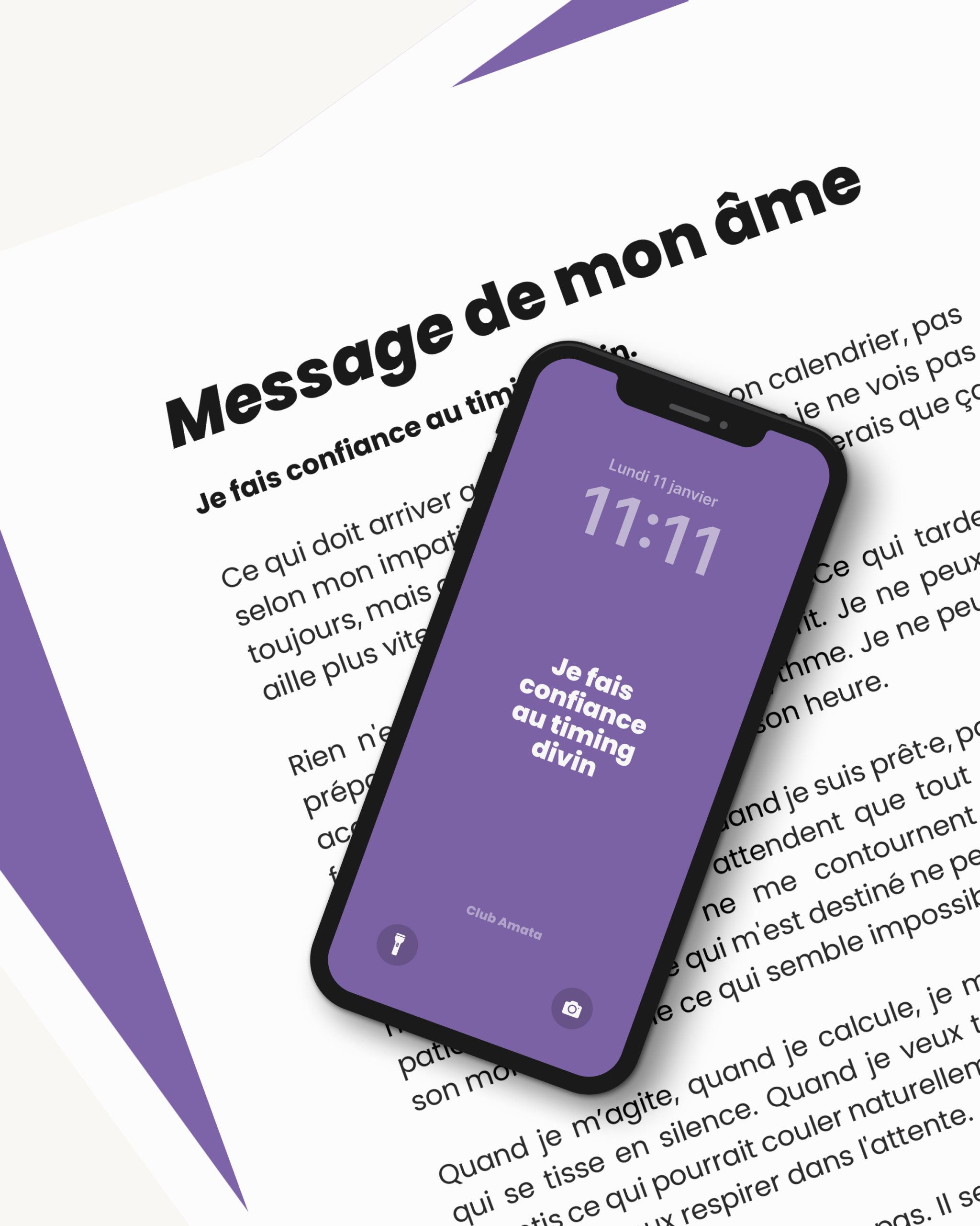 Je fais confiance au timing divin
